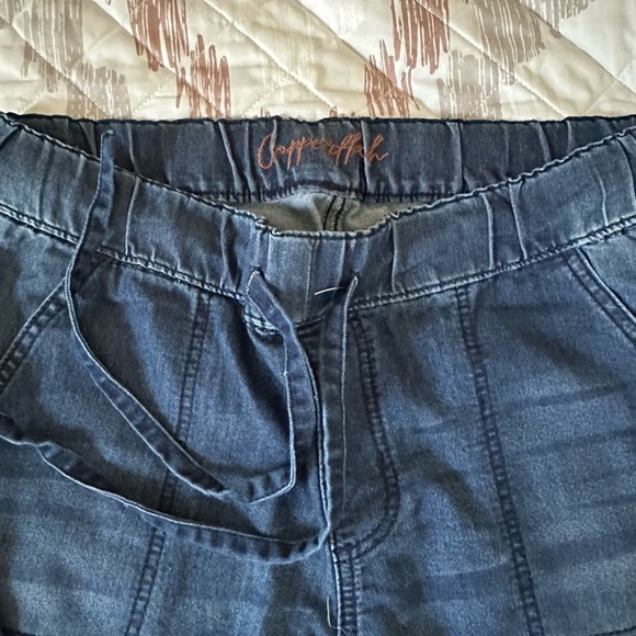 Jean Joggers for Women Denim Ripped Loose High Waisted Stretch Drawstring. Sz 10 - Picture 5 of 11